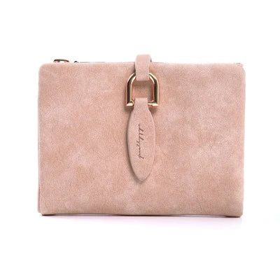 Portefeuille Femme Court Vintage Cuir PU Bouton Pression - Clutch Petit Porte-Monnaie Mat Fashion 2026