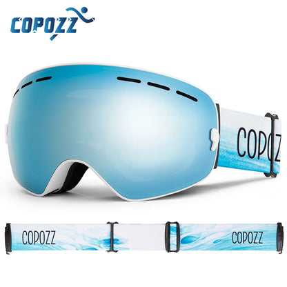 Lunettes Ski COPOZZ Professionnelles Double Couche - Masque Snowboard Anti-Buée UV400