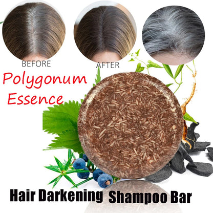 Shampoing Solide Polygonum Cheveux Gris - Barre Naturelle Bio Anti-Gris Assombrissant