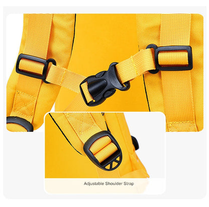 Sac à Dos Scolaire Fille Imperméable Oxford - Cartable Ado Grande Capacité Jaune