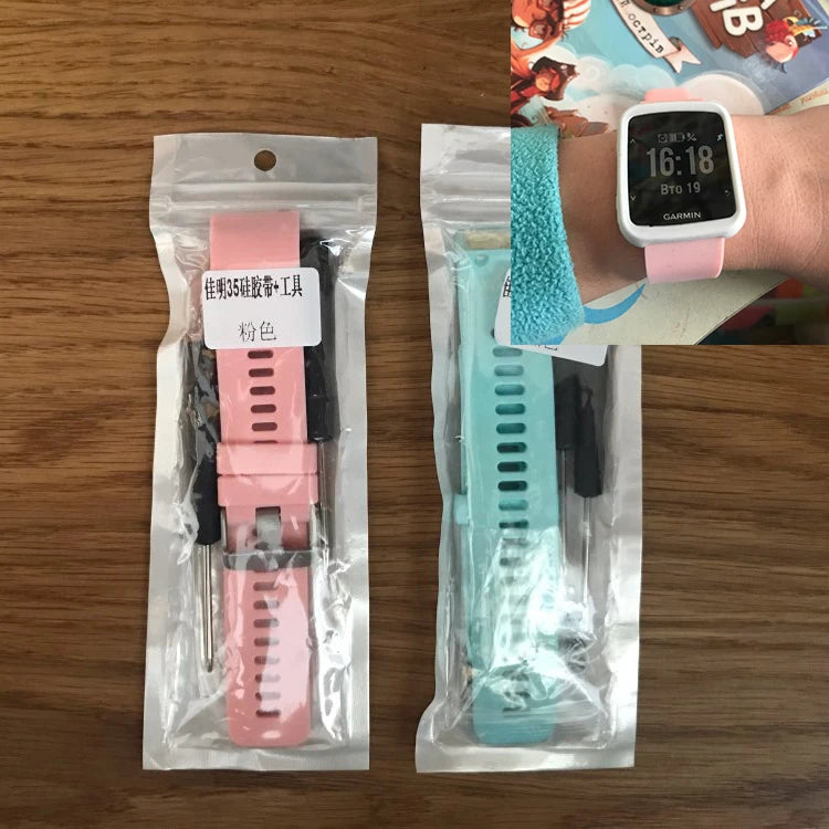 Bracelet Silicone pour Garmin Forerunner 35/30 - Remplacement Confortable et Durable