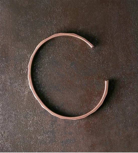 Bracelet Cuivre Pur Fait Main Oxydé Punk – Manchette Sculptée Rustique Unisexe Cadeau