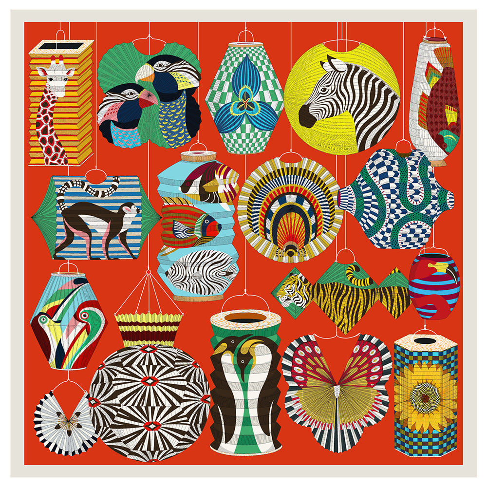 Foulard Carré Soie 90x90cm Imprimé Animaux Femme - Écharpe Châle Design Premium