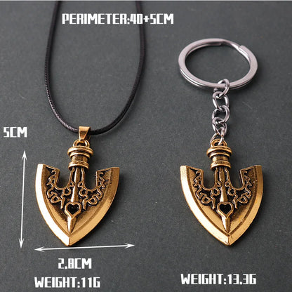 Collier Pendentif JoJo's Bizarre Adventure Flèche Kujo Jotaro – Chaîne Métal Anime Unisexe