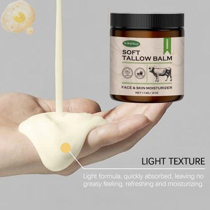 Crème Hydratante Suif de Bœuf 114g - Visage Corps Nourrissante Peau Sèche Grass-Fed Naturel Toutes Saisons