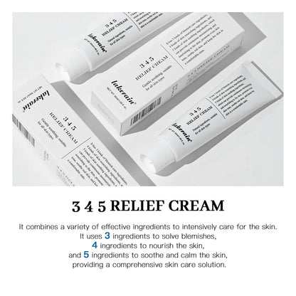 Crème Apaisante Relief 345 - Hydratante Anti-Imperfections Nourrissante Soin Peau Sensible Beauté