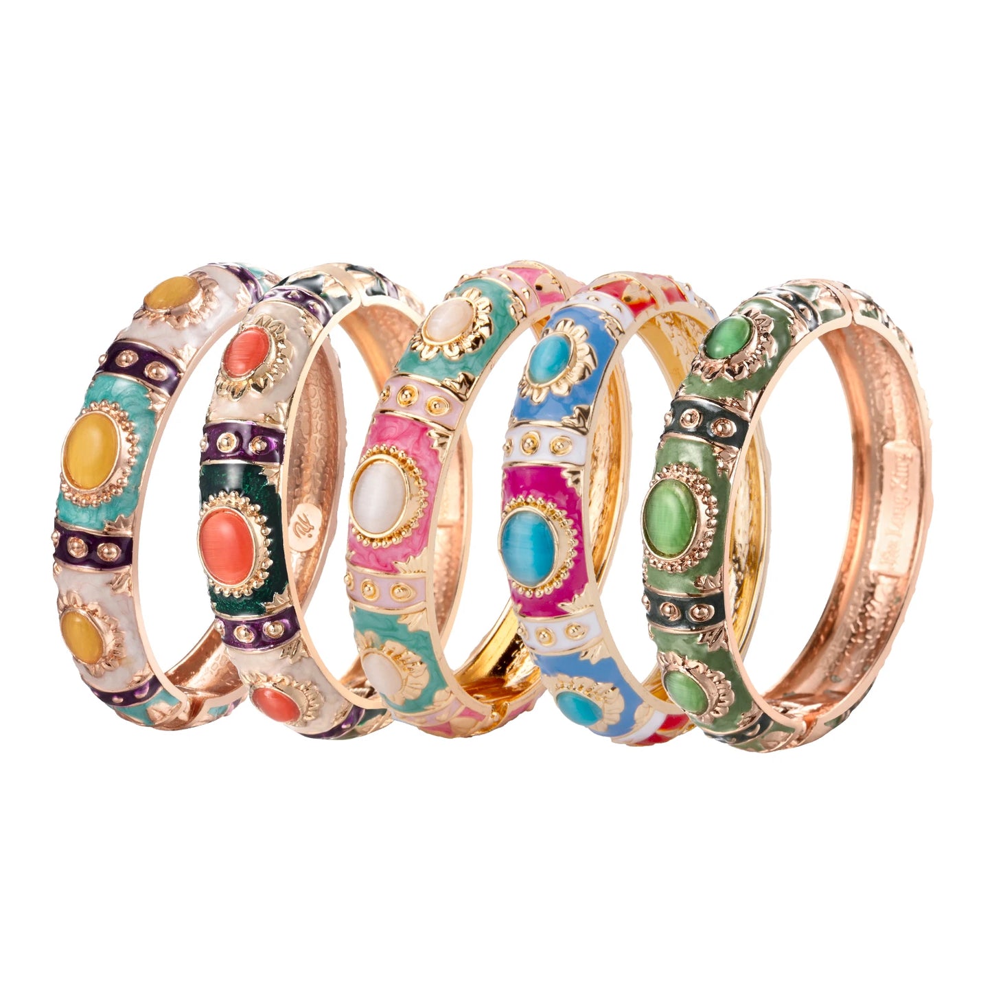 Bracelet Jonc Émail Cloisonné - Design Bohème Hawaï Inde Afrique