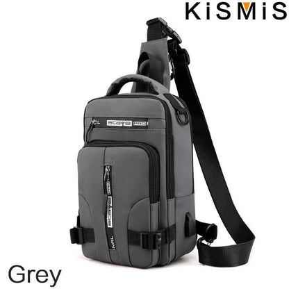 Sac Bandoulière Multifonction avec Port USB – Nylon Imperméable