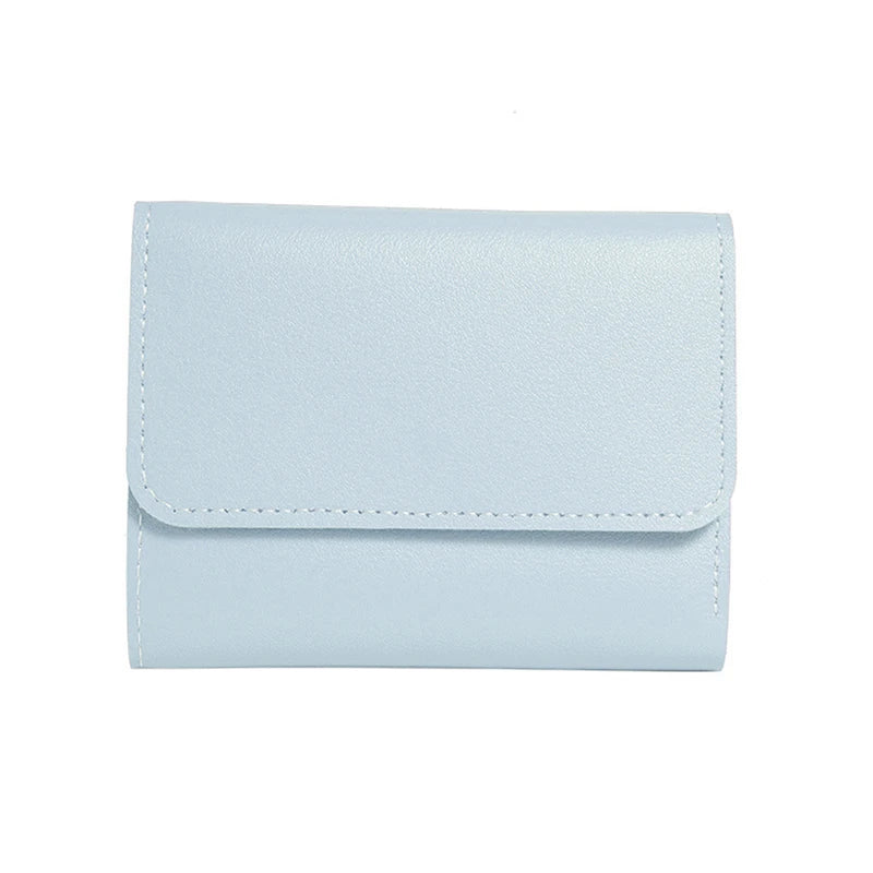 Portefeuille Femme Compact Rose - Mini Porte-Monnaie Cuir PU avec Fermoir et Compartiment Pièces