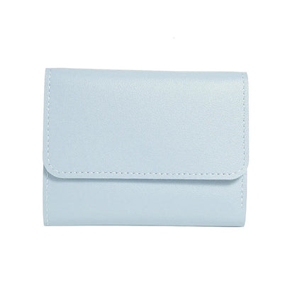 Portefeuille Femme Compact Rose - Mini Porte-Monnaie Cuir PU avec Fermoir et Compartiment Pièces
