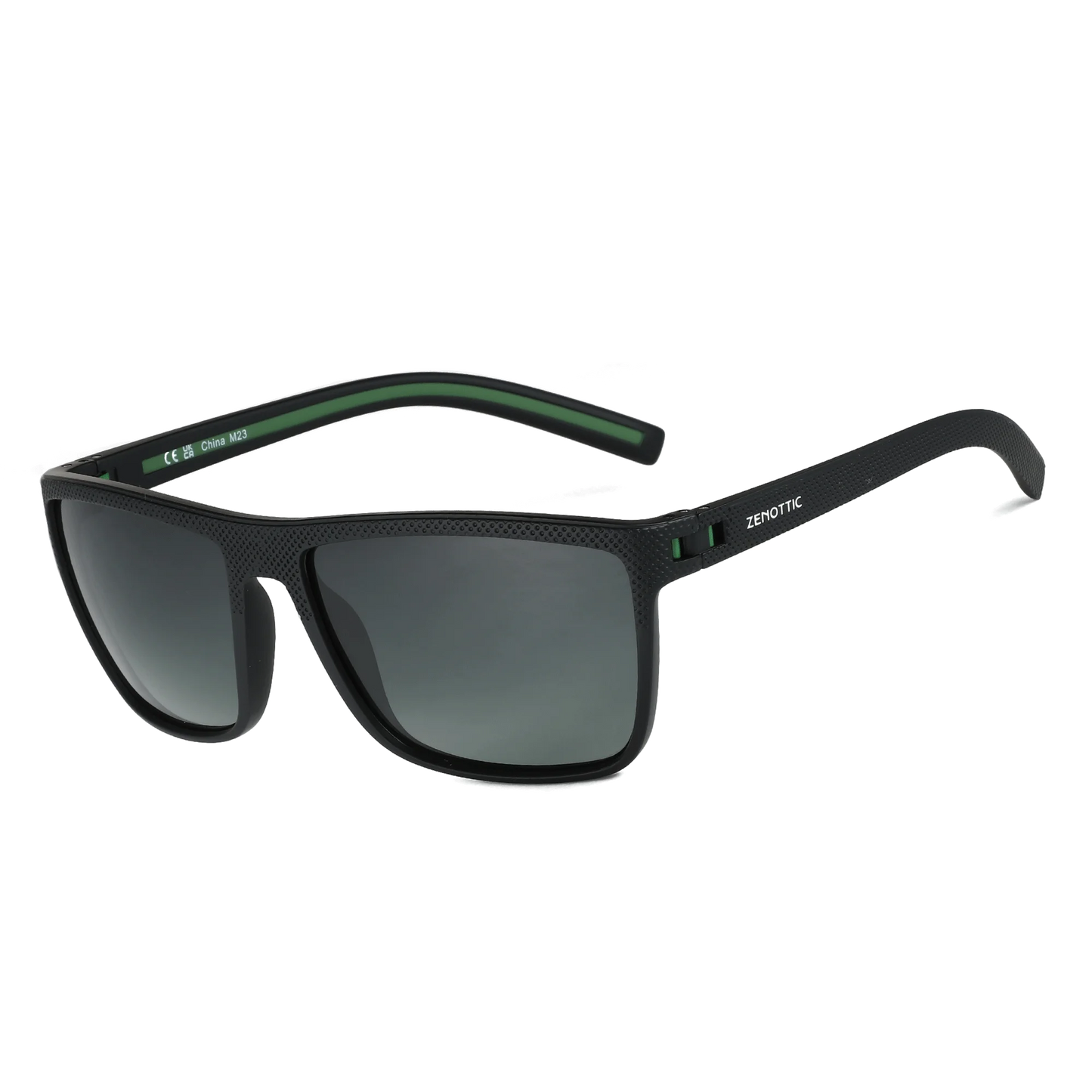 ZENOTTIC Lunettes de Soleil Polarisées Carrées — TR-90 Léger, UV400, Unisexe