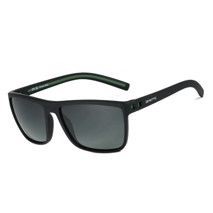 ZENOTTIC Lunettes de Soleil Polarisées Carrées — TR-90 Léger, UV400, Unisexe