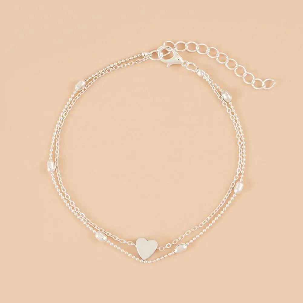 Chaîne de Cheville Bohème Perles Étoiles Pompons – Bracelet Pied Vintage Femme