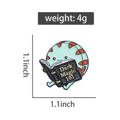 Pin's Émaillé Lecture Livres Cartoon Mignon – Broche Badge Créatif Unisexe