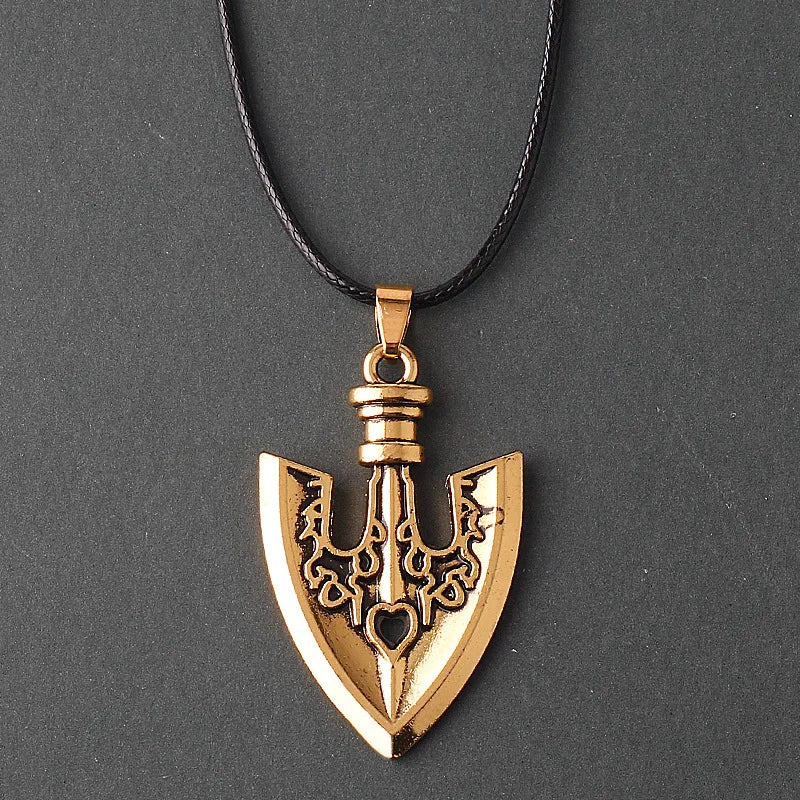 Collier Pendentif JoJo's Bizarre Adventure Flèche Kujo Jotaro – Chaîne Métal Anime Unisexe