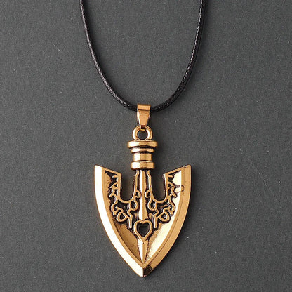Collier Pendentif JoJo's Bizarre Adventure Flèche Kujo Jotaro – Chaîne Métal Anime Unisexe