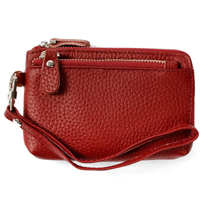 Portefeuille Long Femme Cuir PU Grande Capacité - Porte-Cartes Dragonne Multi-Compartiments