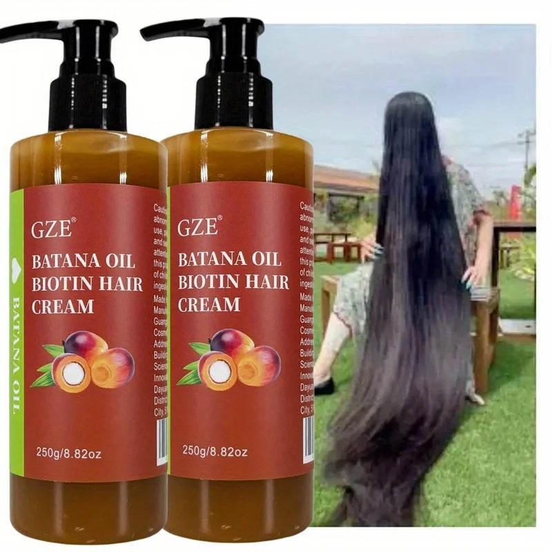 Duo Crème Capillaire Batana Oil & Biotine - Anti-Casse Réparation Intense