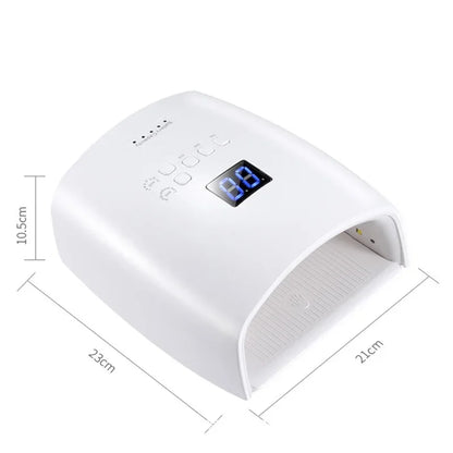 Lampe UV LED Ongles 66W Rechargeable Sans Fil - Séchoir Gel Polish Manucure Pédicure Portable