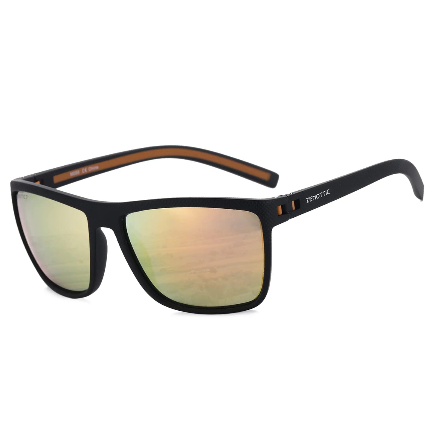 ZENOTTIC Lunettes de Soleil Polarisées Carrées — TR-90 Léger, UV400, Unisexe