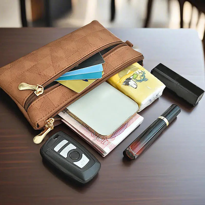 Portefeuille Long Femme Grande Capacité - Pochette Zip avec Compartiment Téléphone