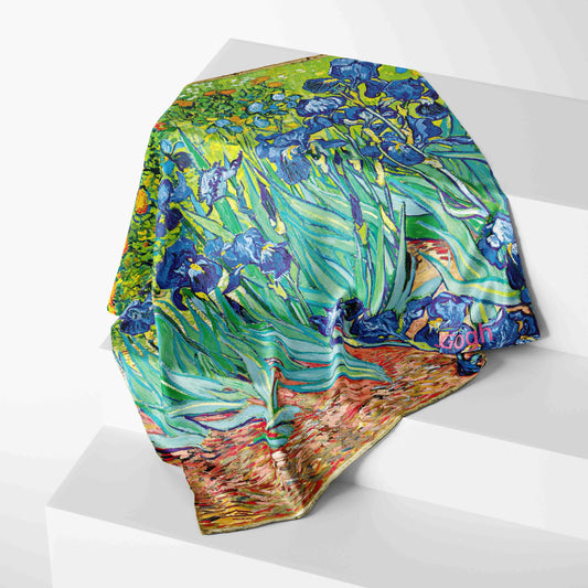 Women's Square Silk Oil Painting Scarf - Kerchief Headwear Fashion 70x70cm