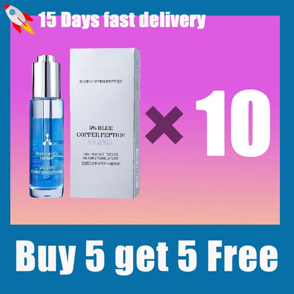 Sérum Peptide Cuivre Bleu 5% Visage - Anti-Rides Lifting Hydratant Éclaircissant Teint Soin Beauté