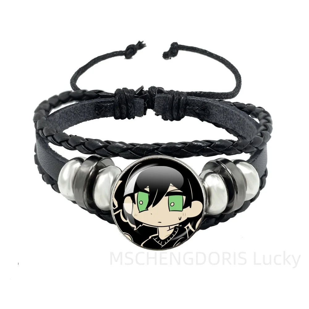 Bracelet Gaming Coffin Andy Leyley – Cuir Multicouche Tressé Noir Unisexe