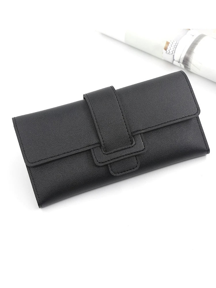 Portefeuille Long Femme Cuir PU Grande Capacité - Porte-Cartes Multi-Positions Fashion