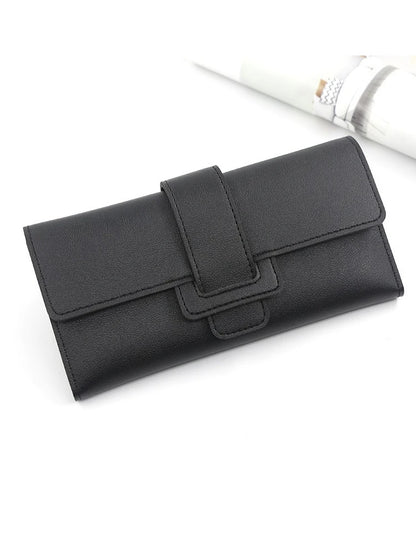 Portefeuille Long Femme Cuir PU Grande Capacité - Porte-Cartes Multi-Positions Fashion