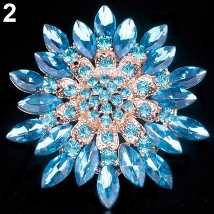 Broche Fleur Strass Brillante Alliage – Pin's Bouquet Mariée Mariage Femme