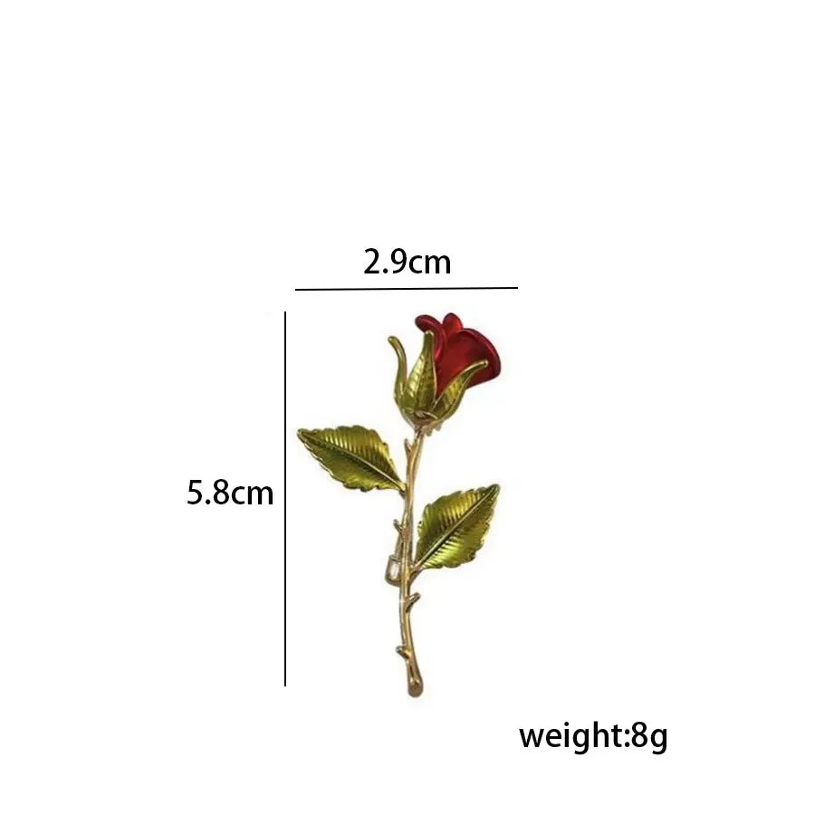 Broche Florale Romantique – Pin Élégant Rose Pivoine Iris