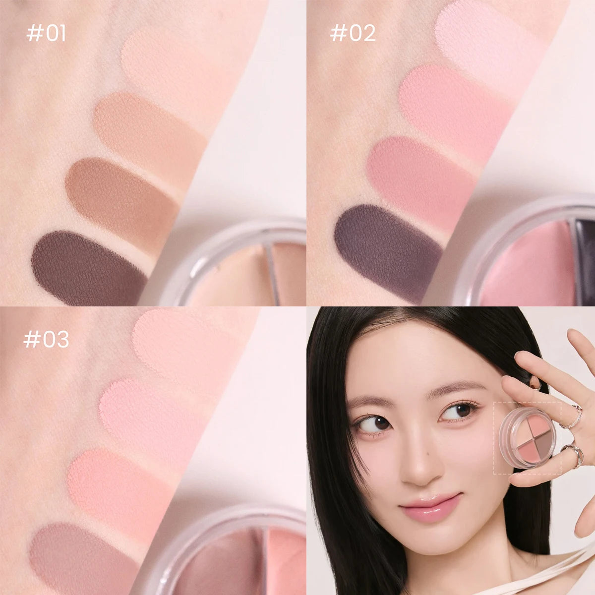 Liner Yeux rom&nd Hanall Eyepot Peony Cream - Texture Crème Soyeuse Longue Tenue 4-en-1 K-Beauty