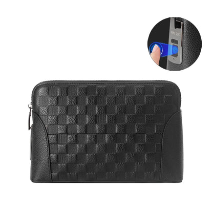 Portefeuille Sécurisé Serrure Empreinte Digitale - Clutch Anti-Vol Homme Femme Technologie Biométrique