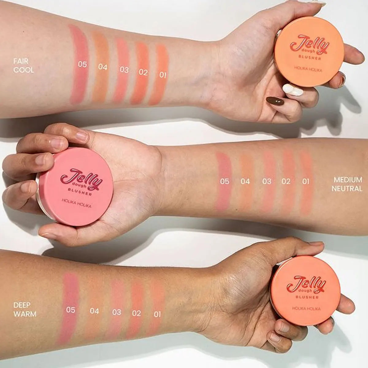 Blush Holika Holika Jelly Dough Apricot - Gel Texture Hydratant Non-Collant Fini Naturel K-Beauty