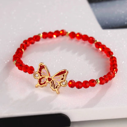 Ensemble 12 Bracelets Perles Verre Bohème – Bangles Papillon Romantique Mignon Femme