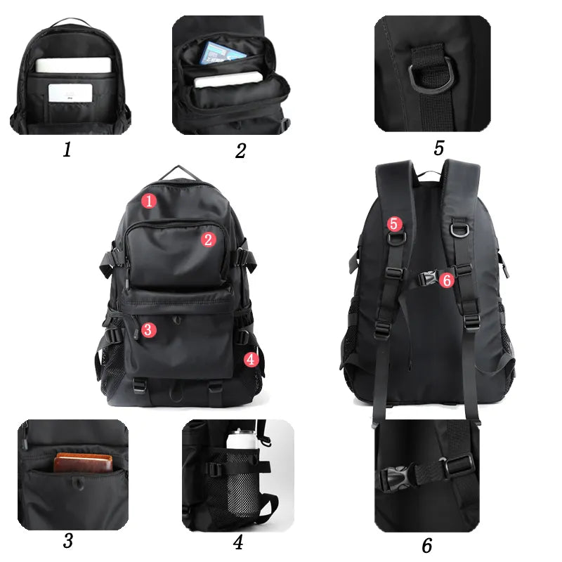 Sac à Dos Homme 17 Pouces Imperméable - Laptop Voyage École Grande Capacité Léger Personnalisé
