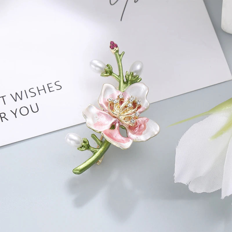 Broche Fleur Rétro Élégante Style Chinois – Corsage Multifonctionnel Haut de Gamme Vêtements Cadeaux