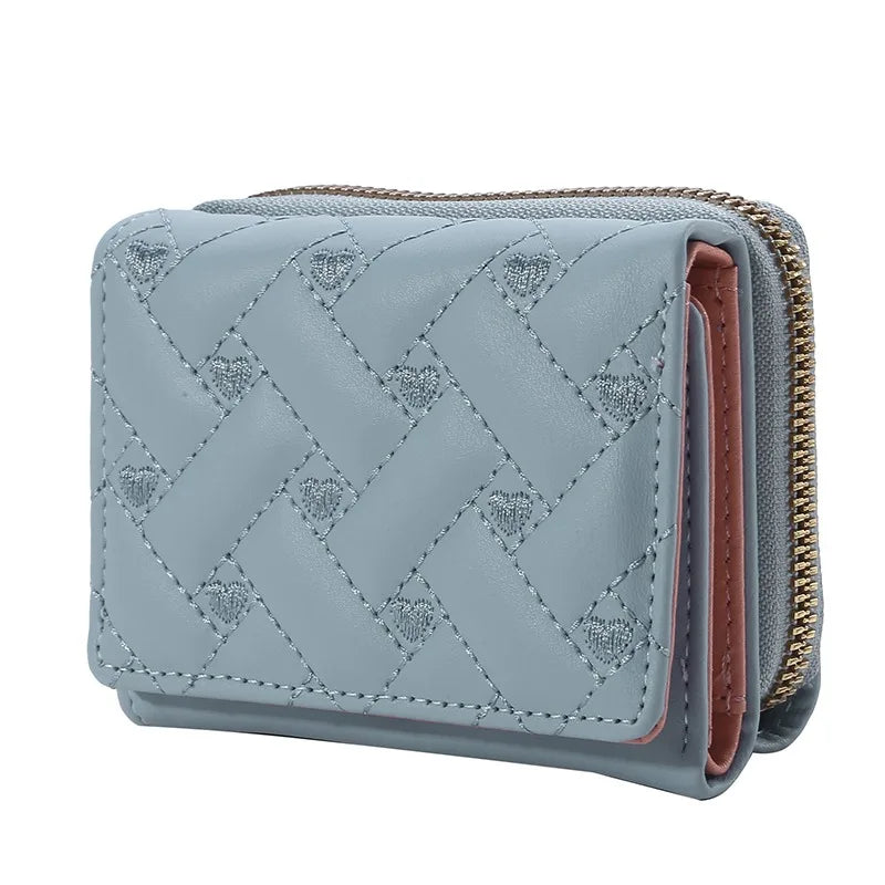 Portefeuille Femme Kawaii Mignon Luxe - Designer Lady Wallet Cuir Porte-Monnaie Beige