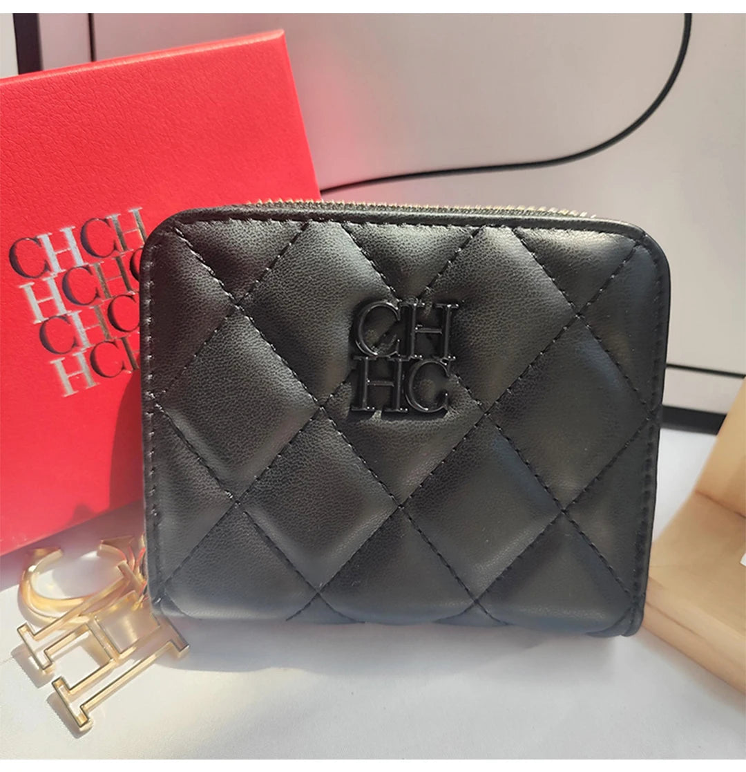 Portefeuille Femme Cuir PU Artisanat Exquis - Compact Multi-Cartes Chic Durable