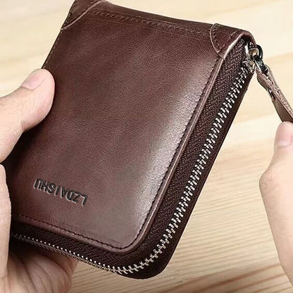 Portefeuille Homme Femme Cuir PU Compact - Porte-Cartes Poche Khaki Unisexe