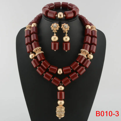 Ensemble Bijoux Perles Cristal Africain – Parure Mariée Luxe