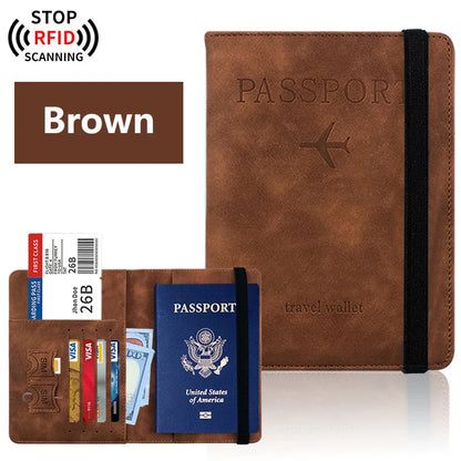 Porte-Passeport Voyage Cuir - Étui Passeport Organisateur Accessoires Voyage pour Femme Homme