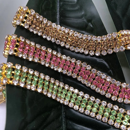 Bracelet Bohème Tressé Cristaux Zircon – Luxe Romain Unisexe