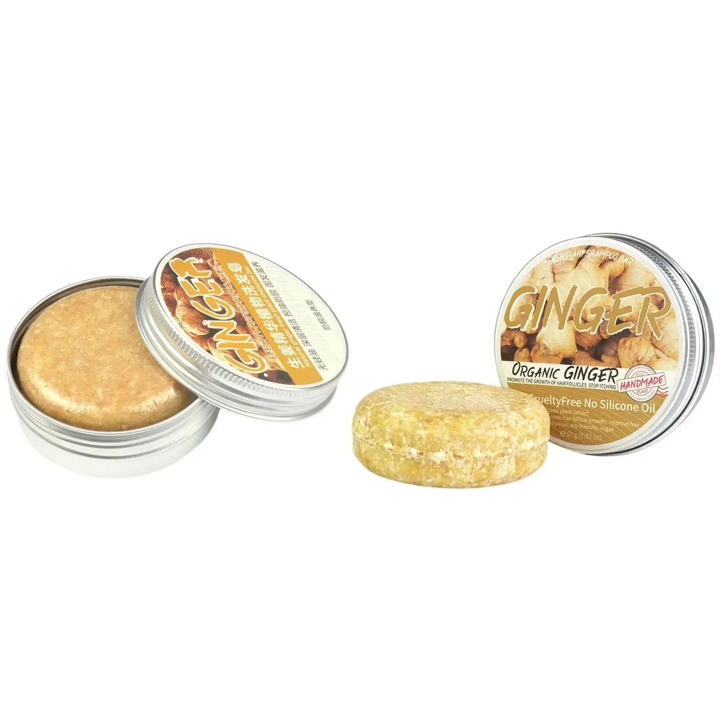 Savon Shampooing Gingembre Lavande & Polygonum - Saponifié à Froid Cheveux Soyeux