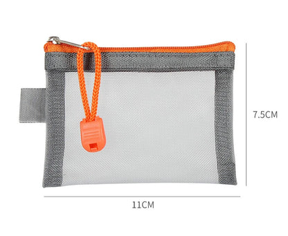 Porte-Monnaie Filet Transparent Zippé – Pochette Carte & Clés