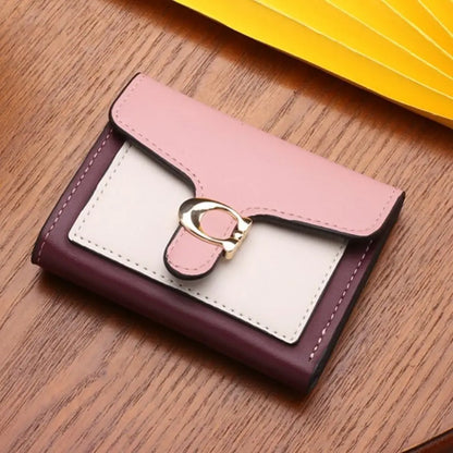 Portefeuille Femme Mini Cute Cuir PU Court - Porte-Monnaie Fashion Coin Money Bag Grande Capacité Blanc