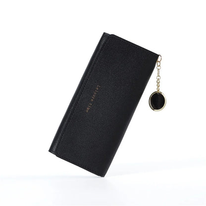 Portefeuille Long Femme Tri-Fold Cuir PU - Clutch Multi-Fonctions Porte-Cartes