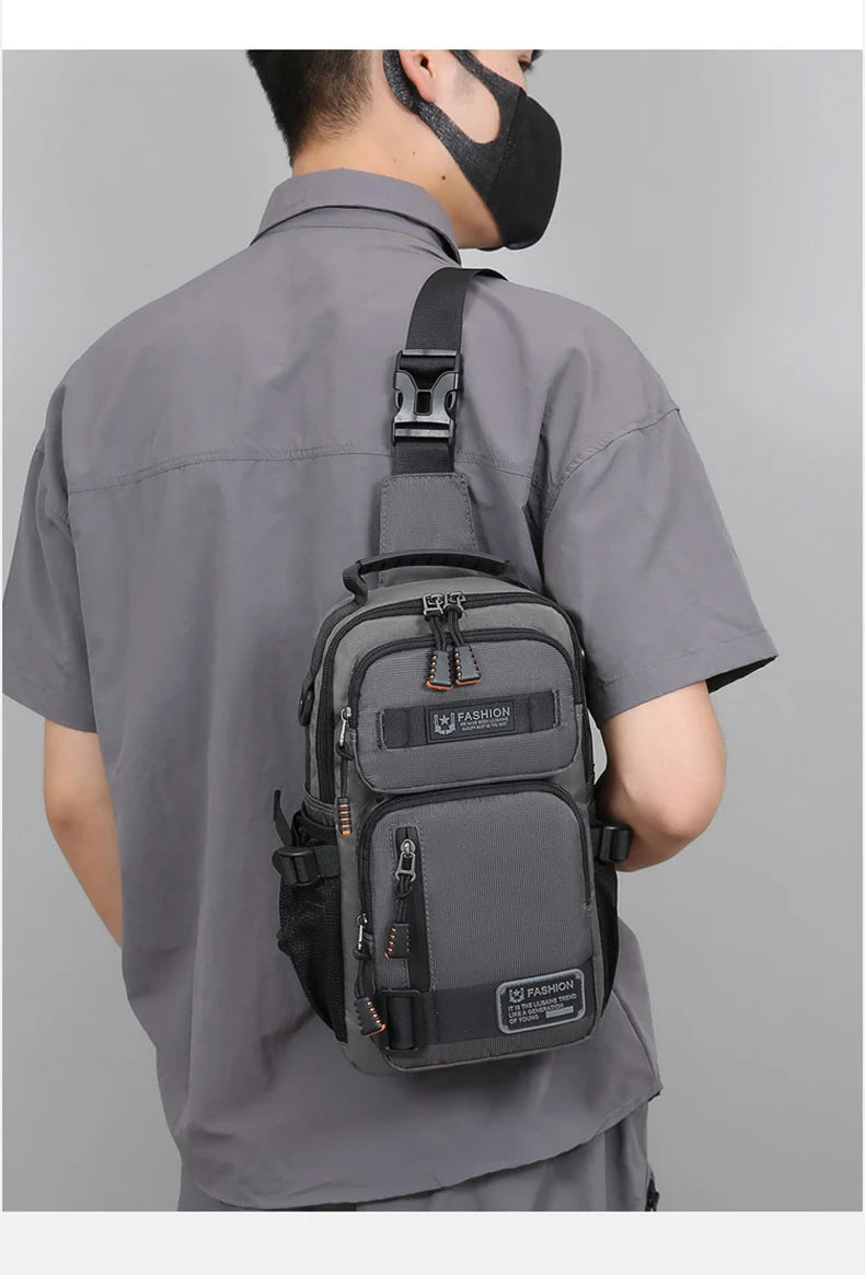 Sac Poitrine Multifonction en Nylon – Sport, Randonnée & Cyclisme