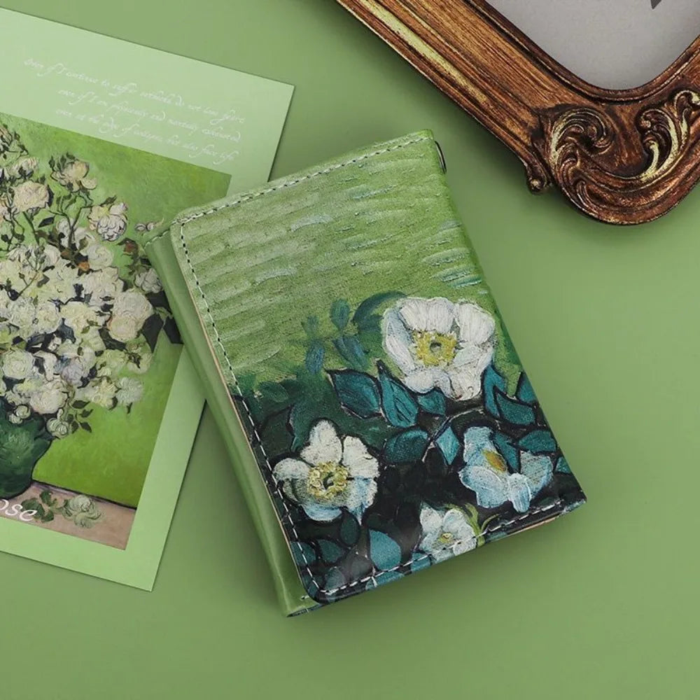 Portefeuille Femme Van Gogh Peinture à l'Huile - Wallet Court Cuir Design Artistique